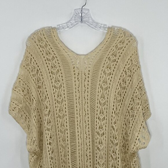 Women's Bohemian Lace Ivory Crochet Swim Cover‎ Up Tunic Dress Size One Size - Picture 7 of 13